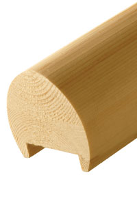 Pine slender handrail profile