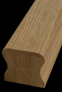 Oak ungrooved handrail