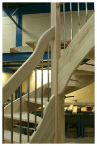 Ash European style stair
