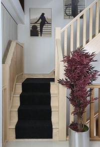 The Chelsea staircase in Pure White Ash