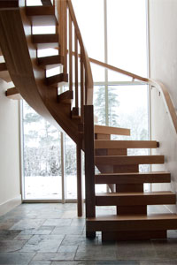Oak curved staircases x vision design