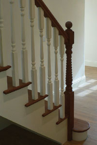 Cut String staircse with hardwood treads