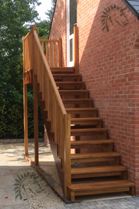 External hardwood staircases
