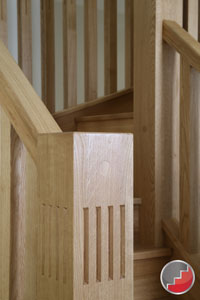 Rustic oak with the Harleck Oak handrail range