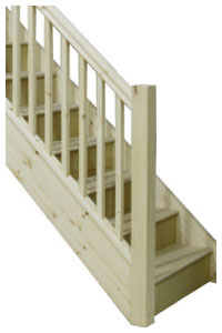 Pine staircase
