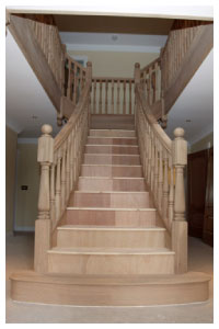 Prescot flared Staircase impressive wreathed stair design