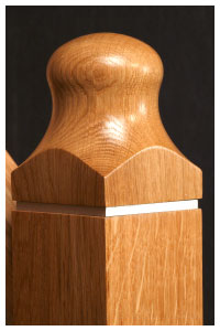 Modus Oak newel cap detail