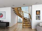 Curved Oak X-Vision Staircase