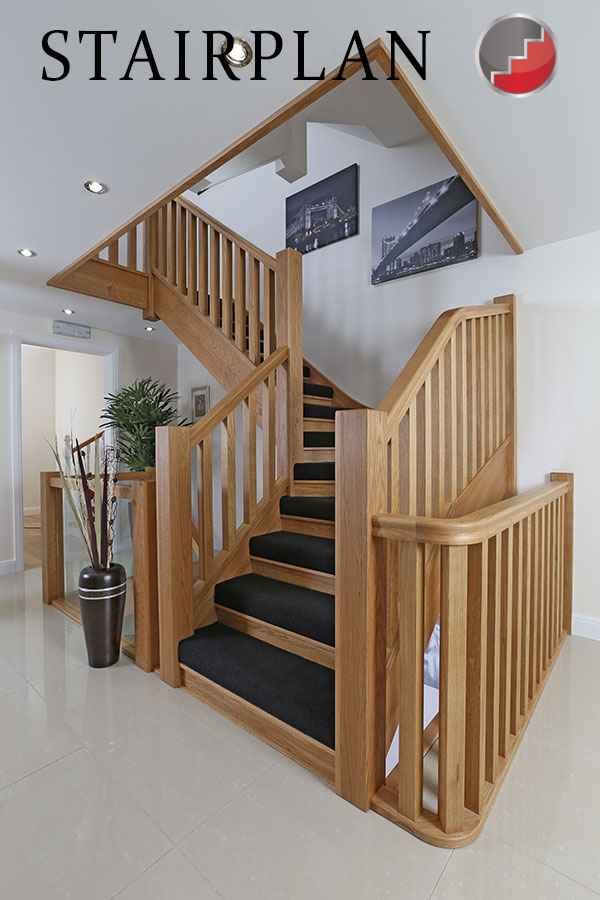 Mnhatton oak staircase with new sair riser design