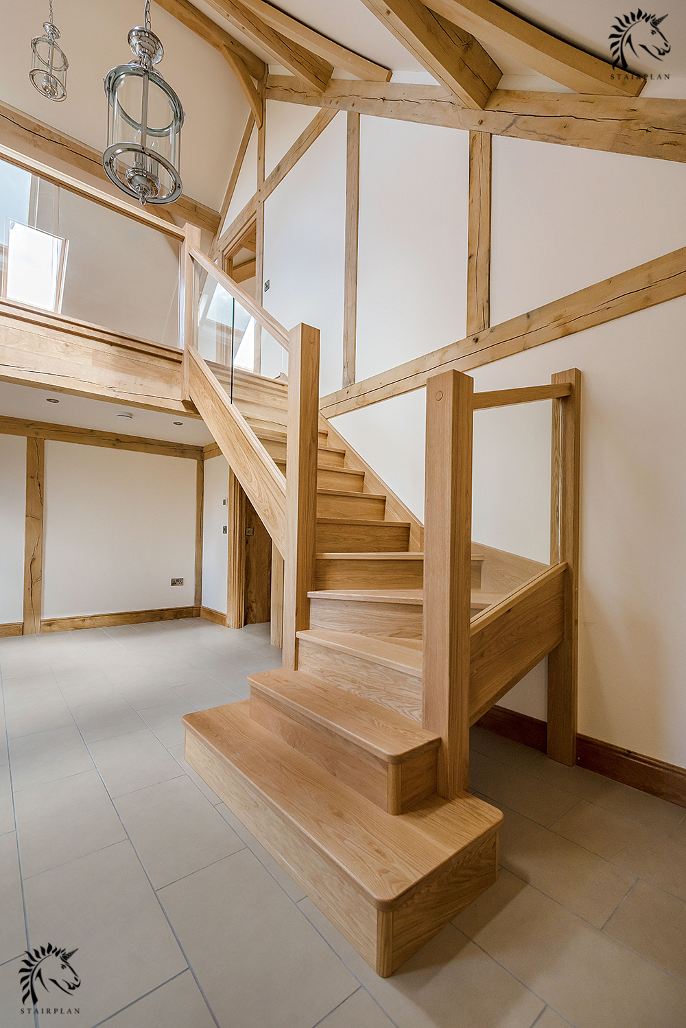 Preston luxury oak staircase 120mm newel specification
