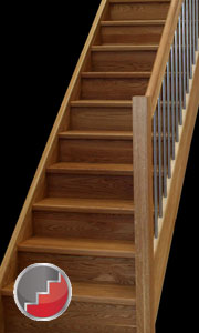 Oak european style staircase stainless steel baluster