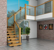 modern oak x-vision staircase