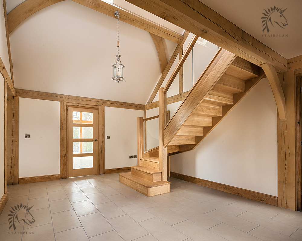 preston oak staircase no wedge construction
