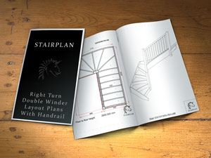 Staircase drawings with sizes clockwise double winder stairs with balustrading detailed