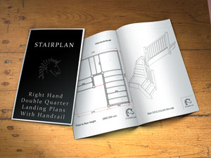 dawings for staircases right turn with landing plaforms