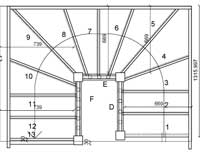 Double winder stair with 8 tread winder
