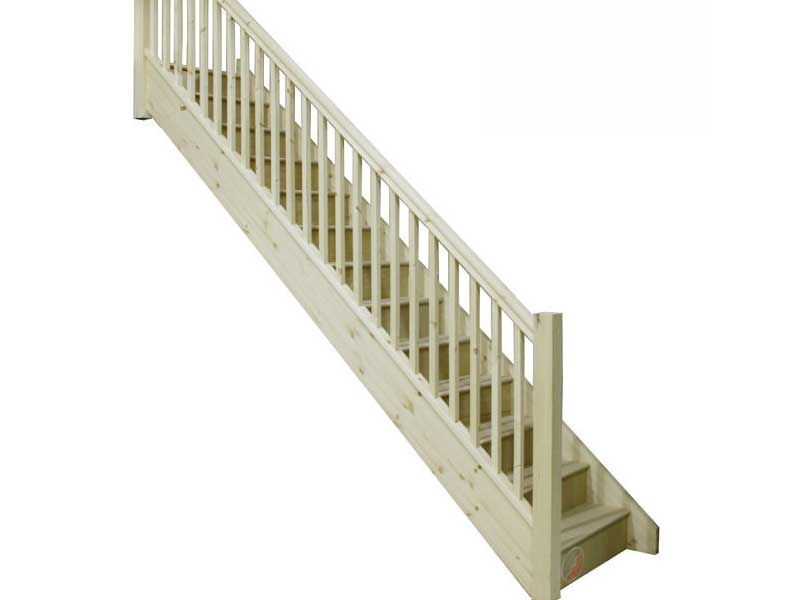 Made-to-measure pine staircase manufactured by Stairplan