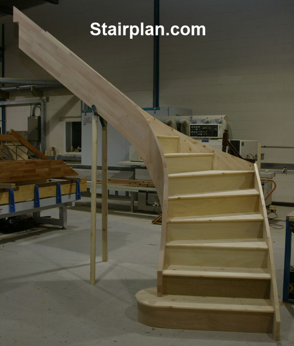 Winder Staircase with a wreathed inner string