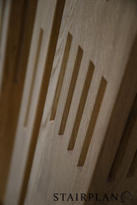 Harlech Oak Stair Parts with square fluted newel posts