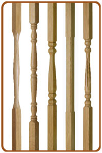Oak banister Spindles from Cheshire Mouldings