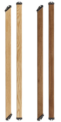 immix wooden stair spindles in oak and walnut