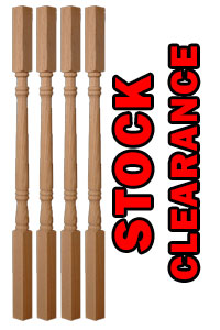 oak georgian turned stair spindles