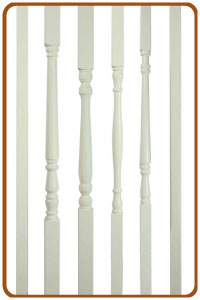 White Pre-Primed stair spindles