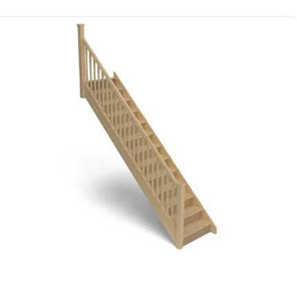 Straight staircase layout shown in the Stairplan 3D Staircase Planner