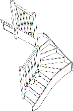Left Hand double winder staircase fix standard size