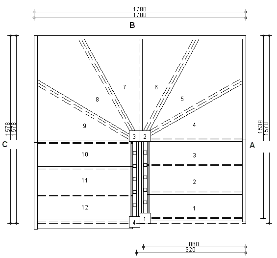 Left Hand Double winder staircase