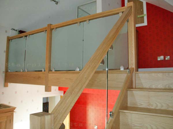 Glass landing Handrail