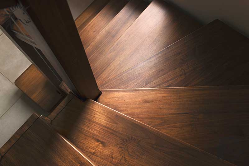 luxury dark walnut stair treads