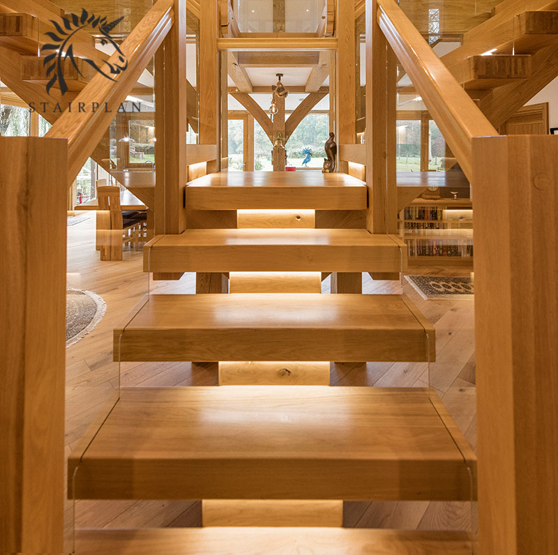 premium european oak staircases with led lighting