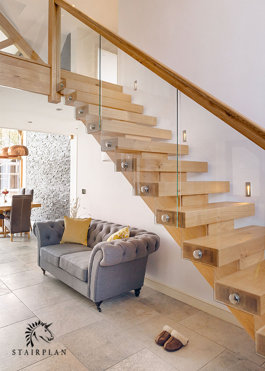 character oak x-vision staircase treads