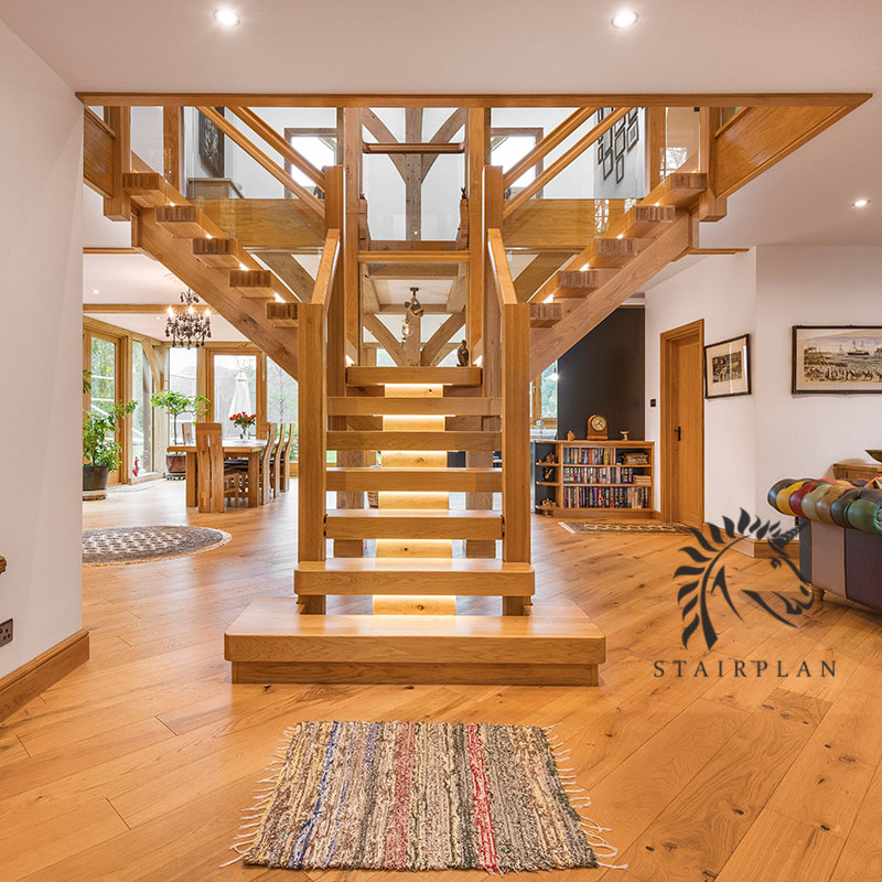 Central T Staircase design layout
