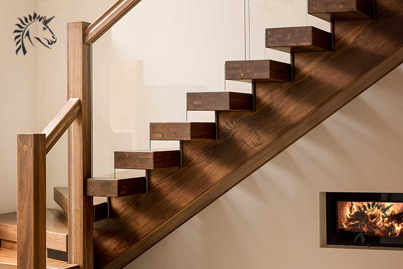premium walnut stairs
