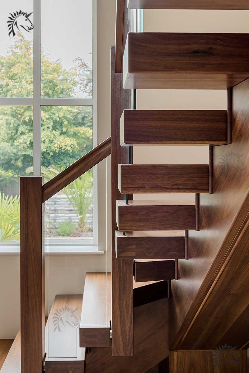 Prmium staircases in american black walnut