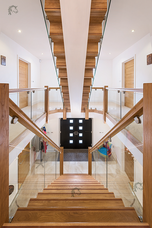 central feature staircases one above the other